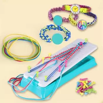 1 набор для самостоятельного изготовления браслета с цветной наклейкой-веревкой Braider розовый