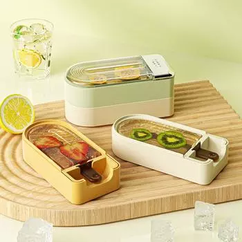 1 набор форм для мороженого, легкосъемная пластиковая форма для фруктового мороженого, креативные кухонные гаджеты, форма «сделай сам» для фруктового мороженого 14x6,5x3,5 см жёлтый