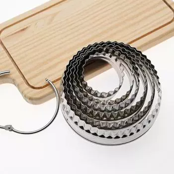 1 набор форм для выпечки, недеформируемые бесшовные сварные формы из нержавеющей стали, практичные многоразовые забавные круглые принадлежности для приготовления печенья