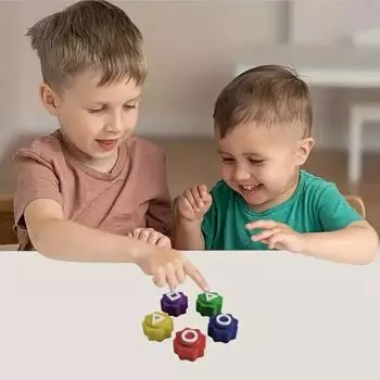 1 набор геометрических кубиков, корейская игра, тренировка координации рук и глаз, красочная игра в ловлю камней, портативная дорожная игра для детей и взрослых, ночная вечеринка, игрушка в игральных костях 1pc A