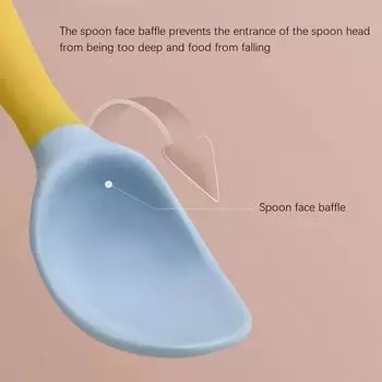 1 набор гибких столовых приборов для малышей с дорожным футляром - набор ложек и вилок для самостоятельного кормления ребенка - столовые приборы с удобным захватом для детей - идеально синий