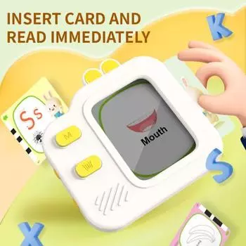1 набор говорящих флеш-карточек, развивающая игрушка для детей, машинка для раннего обучения, для путешествий, дошкольников, игрушек для обучения числам, буквам, словам, для малышей, мальчиков и девочек, подарок жёлтый