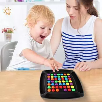 1 набор игр на выбывание Rainbow Ball с 48 разноцветными бусинами. Интерактивная стратегическая настольная игра для родителей и детей. Тренировка фокусировки и логики. Образовательная шахматная игрушка. разноцветный