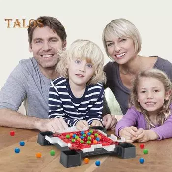 1 набор игр на выбывание Rainbow Ball с 36 разноцветными бусинами. Интерактивная стратегическая настольная игра для родителей и детей. От 2 до 4 игроков. Обучение логике. Образовательная игра. разноцветный