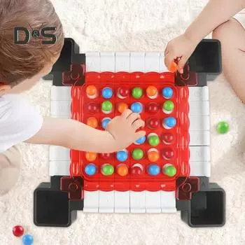 1 набор игр на выбывание Rainbow Ball с 36 разноцветными бусинами. Интерактивная стратегическая настольная игра для родителей и детей. От 2 до 4 игроков. Обучение логике. Образовательная игра. разноцветный