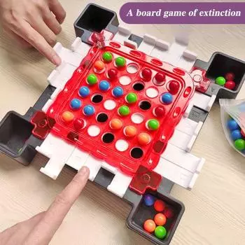 1 набор игр на выбывание Rainbow Ball с 36 разноцветными бусинами. Интерактивная стратегическая настольная игра для родителей и детей. Игрушка для обучения логике для 2–4 игроков.