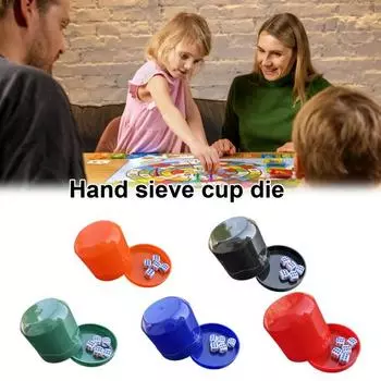 1 набор игральных костей с подставкой, 5-точечные игральные кости, прочные, ручные красный