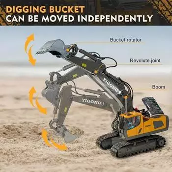 1 набор игрушечных строительных машин с дистанционным управлением, а также игрушки и подарки для экскаваторов, которые могут издавать звуки на большой высоте