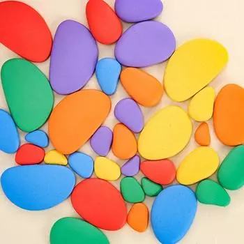 1 набор игрушек для сенсорного обучения детей, радужная галька, логическое мышление, детская 3D-головоломка, игрушка Монтессори 78pcs