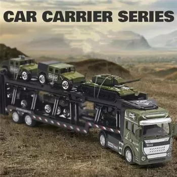 1 набор игрушек с оттягивающимся механизмом, реалистичная творческая модель военного танкового транспортера