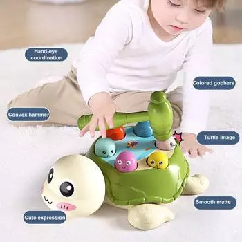 1 набор интересных цветовых познавательных игрушек для взаимодействия родителей и детей, гладкая поверхность, игрушка для мальчиков, играющая с черепахой и кротом