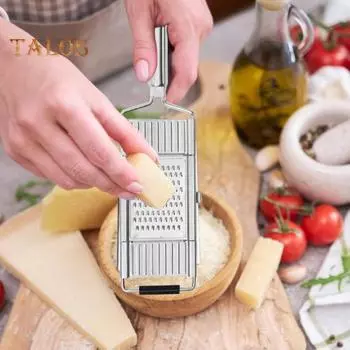 1 набор из нержавеющей стали, терка, резак, ручная овощерезка, легкоочищаемый многофункциональный кухонный инструмент, эргономичная ручка, сыр, морковь, мякоть цуккини A