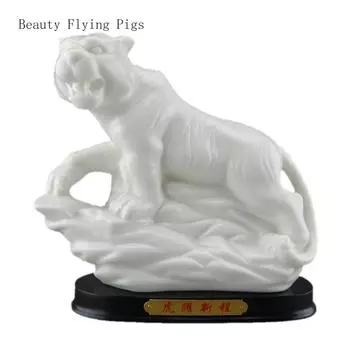 1 набор керамических поясных оснований 17,5x8x16 см, украшения со знаком зодиака тигр, украшения для дома, гостиной, офиса, рабочего стола, талисмана