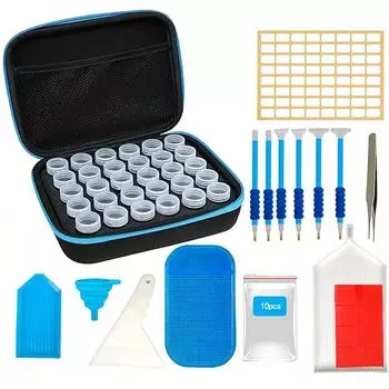 1 набор контейнеров для хранения алмазной живописи, 30 бутылок, подходит для хранения страз для алмазной живописи, набор инструментов для алмазной живописи