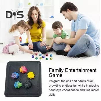 1 набор корейских традиционных игр с ловлей камней с подносом, вращающийся волчок, координация движений и глаз, народные игрушки для детей и взрослых, захватывающие камешки 1 Set