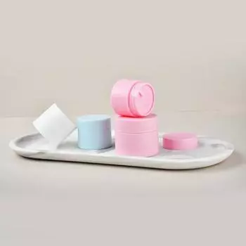 1 набор косметических пустых больших 5 г, 15 г, 20 г, 30 г, 50 г хорошо герметичных портативных косметических флаконов для крема для лица 5 g белый