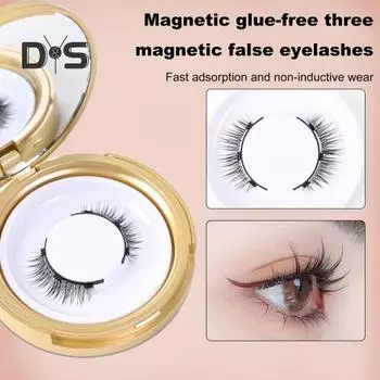 1 набор магнитных накладных ресниц с зажимом-аппликатором для ресниц, многоразовые натуральные тонкие двухсторонние магнитные накладные ресницы с зажимом, женские инструменты для макияжа глаз E