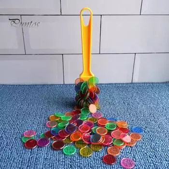 1 набор магнитных палочек с 200 фишками бинго, разноцветными металлическими кольцами, прозрачными дисками, жетонами, обучающая игра для подсчета и сортировки оранжевый/зелёный