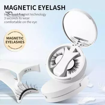 1 набор магнитных ресниц с пинцетом, естественно выглядящие магнитные накладные ресницы с аппликатором, инструменты для макияжа глаз для женщин и девочек C