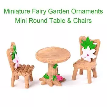 1 набор микро стол и стулья Украшения для миниатюр Сказочный сад Бонсай Ландшафтное оформление