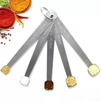 1 набор мини-мерных ложек для пищевых продуктов, многоцелевая, легкая, прочная, приправа, порошок, маленькая мерная ложка, кухонные принадлежности серебряный