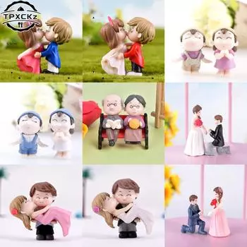 1 набор мини-табуретов для влюбленных, пожилых пар, животных, домиков, деревьев, садовых фей, миниатюр, террариумов, фигурок, декора для микроландшафта своими руками