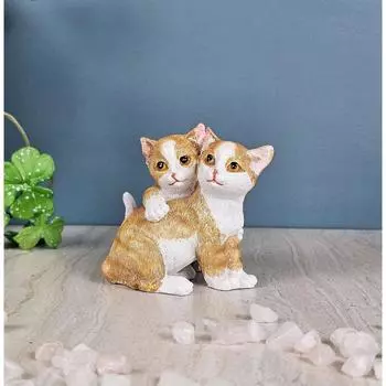 1 набор миниатюрных фигурок кошек | Декоративный экспонат | Подарок для него/нее, на День матери, для дома, спальни, гостиной, офиса, на стол, на приборную панель автомобиля |