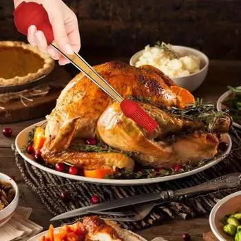 1 набор многофункциональных спринцовок для индейки со съемными иглами, силиконовой насадкой и щеточкой для чистки красный