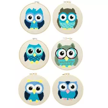 1 набор наборов игл для вышивания с ручкой для вышивания DIY Crafts A E белый