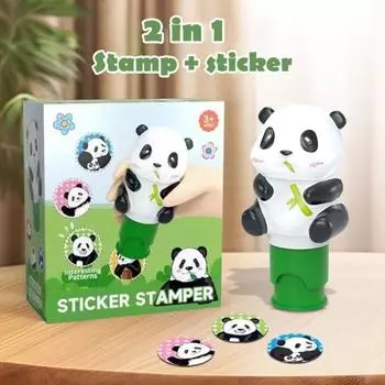 1 набор наклеек альбом с пандой штамп 100 наклеек цвет цифр познание
