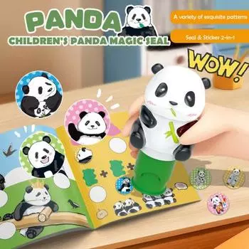 1 набор наклеек альбом с пандой штамп 100 наклеек цветные цифры познание для детей путешествия занятие инструмент для творчества для мальчиков и девочек в возрасте от 3 до 7 лет 1 Set