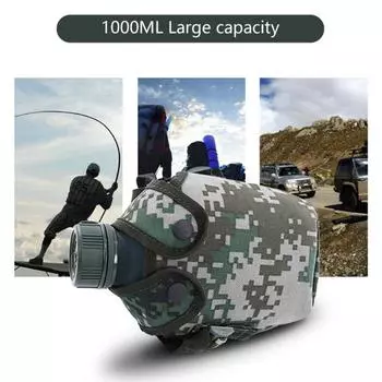 1 набор походных котелков для хранения пищевых напитков из алюминия, прочный классический армейский чайник с крышкой, принадлежности для походов 1L B