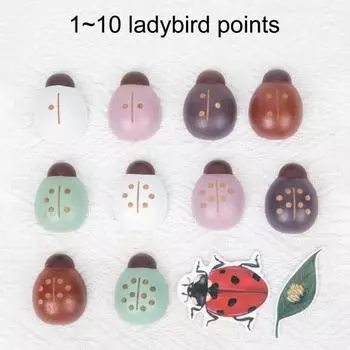1 Набор Практические Без Глюков Цифровой Хруст Изысканный Мастерство Божья коровка Жизненный цикл Доска Номер Соответствие Игры для домашнего обучения Счет Игрушка