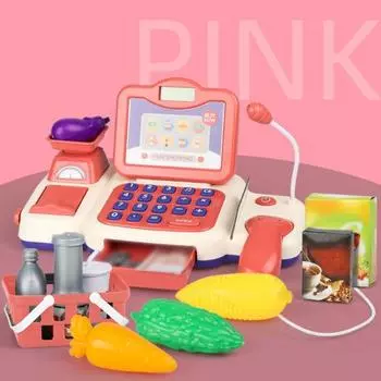 1 набор прекрасных имитирующих игровых игрушек для игр в кассовый аппарат, супермаркет, игрушки для детей серый