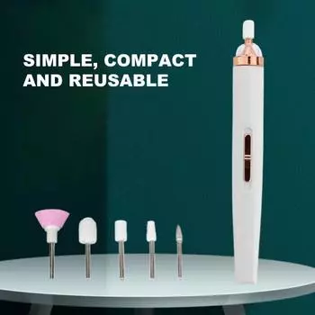 1 набор превосходных компактных электрических пилочек для ногтей ABS, ручных инструментов для удаления геля и лака, маникюрных инструментов розовый