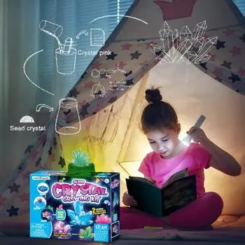 1 набор прочных креативных ПВХ-растущих искусственных кристаллов для мальчиков и девочек, обучающая игрушка STEM для подарков
