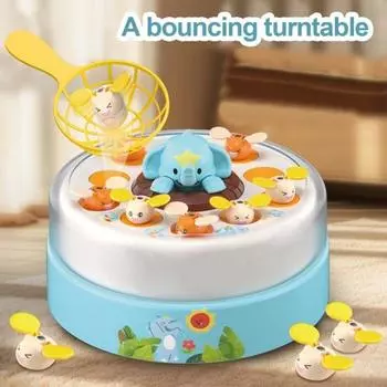 1 набор прыгающая пчела слон поворотный стол игрушка вращающаяся пусковая установка для ловли пчел настольная игра