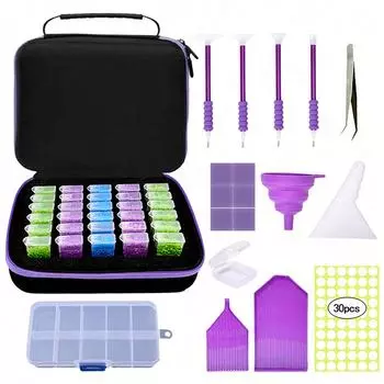1 набор ящиков для хранения алмазной живописи, ящик для хранения набора для алмазной живописи 5D, алмазная ручка и набор инструментов, подходит для хранения ювелирных изделий своими руками J-265