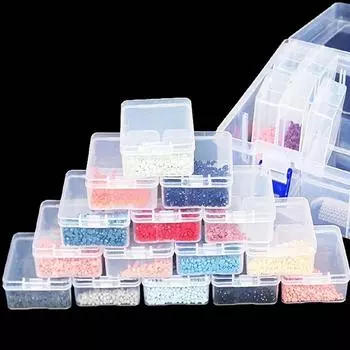 1 набор ящиков для хранения перегородок для алмазной живописи, контейнер для хранения инструментов DIY, подходящий для хранения различных мелких предметов J-102