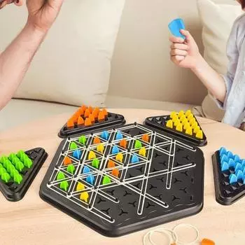 1 набор Треугольные шахматы Настольная игра для 2-4 игроков Изучение геометрии