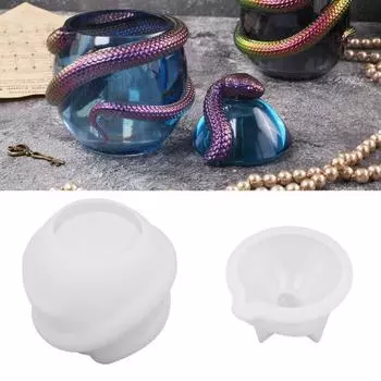1 набор змеиных яиц банка силиконовая форма глина гипс цемент эпоксидная смола литейная форма DIY ремесла змея яйцо форма для хранения коробка для изготовления украшений белый