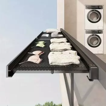 1 настенная сушилка с сеткой, сушилка для белья для обуви, носков, нижнего белья, настенная сушилка с крючком (черный) чёрный