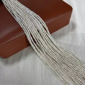 1 нить, 2-2,5 мм, белые искусственные бусины в форме риса для изготовления украшений своими руками, подарков на День святого Валентина, невесты, подружки невесты, женщин, свадебных изделий, 36 см 1String/36cm белый