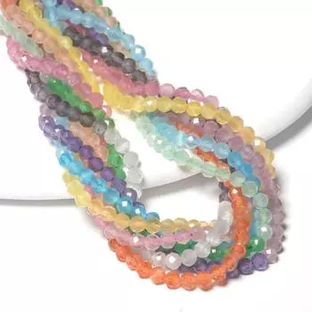 1 нить 2 мм 3 мм градиентные граненые круглые бусины из хрусталя «кошачий глаз» с камнем для изготовления ювелирных изделий ручной работы «сделай сам»(Размер:2 мм около 190 шт. 3 мм около 124 шт.) 3mm (Approx 124pcs)