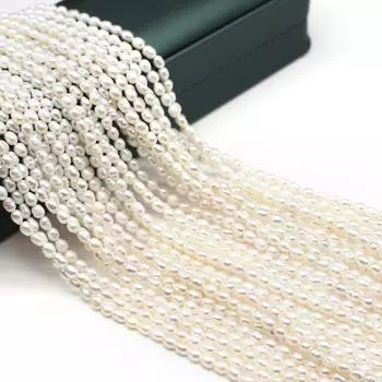 1 нить Boho роскошные белые искусственные жемчужные бусины 3-4 мм для самостоятельного изготовления женского ожерелья, браслета, аксессуаров для браслета на щиколотку, изготовления ювелирных изделий, подарков на День святого Валентина 1Strand/36cm белый