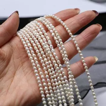 1 нить, искусственные бусины в форме белого риса для самостоятельного изготовления ожерелья, браслета на лодыжку, женских украшений, аксессуаров, изготовления ювелирных изделий, подарка на День святого Валентина, 36 см 1String/36cm белый