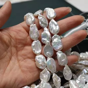 1 нить, искусственные жемчужные бусины, нерегулярные белые жемчужины ручной работы для декоративных аксессуаров своими руками, изготовления ювелирных изделий, подарков для подружек невесты, 18 см 1String-1318mm/18cm