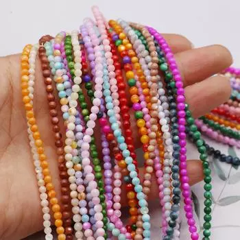 1 нить, круглые бусины из натуральной пресноводной ракушки, 3-3,5 мм, свободные бусины-разделители в стиле бохо для аксессуаров своими руками, креативное изготовление ювелирных изделий, очень дешево 1Strand/38cm