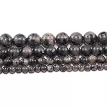 1 нить/лот 4, 6, 8, 10, 12 мм, натуральный камень лабрадорит, черный спектролит, круглые свободные бусины-разделители для изготовления ювелирных изделий, браслет «сделай сам» 4mm x 92pcs