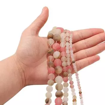 1 нить/лот 4, 6, 8, 10, 12 мм, матовый чай, арбузный камень, круглые свободные бусины для изготовления ювелирных изделий из браслета «сделай сам» 4mm X 92Pcs